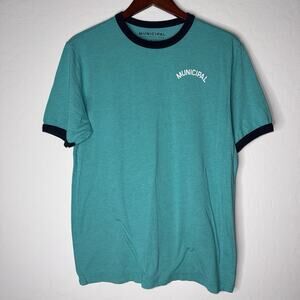 Municipal Sport Utility Gear Varsity T-shirt Aqua Blue Men’s Small Workout Gym